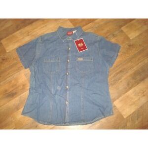 WOMENS DENIM 20X25  FSU SEMINOLES FLORIDA STATE  SZ LARGE  NEW VINTAGE SHIRT